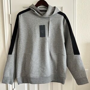 VRST Men's Mid Grey Heather Pinnacle Fleece Pullover Hoodie, Size Medium